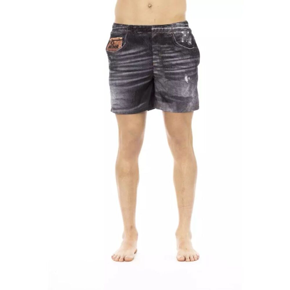 Just Cavalli Black Polyester Men's Swim Men's Short